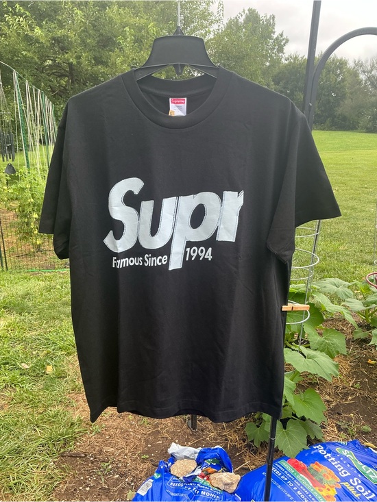 Supreme Other - Supreme Black Graphic Tee with White 'Supr' Logo